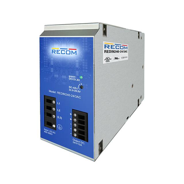 REDIN240-24/3AC Recom Power  Industrial DIN Rail Power Supplies